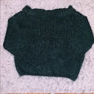 Hunter Green Crop Sweater